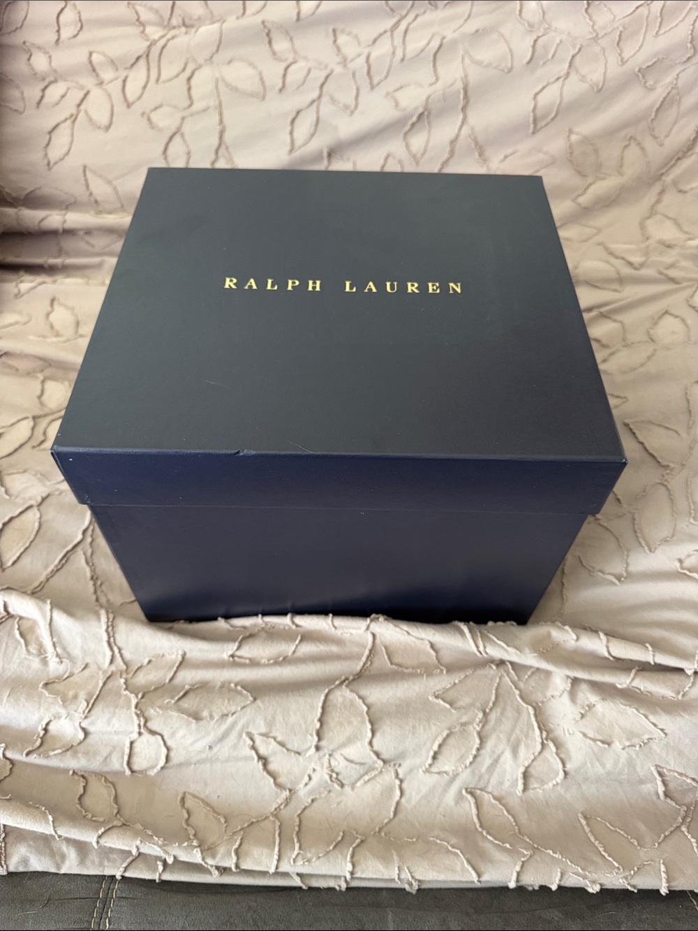 Ralph Lauren Navy Box with Gold Logo